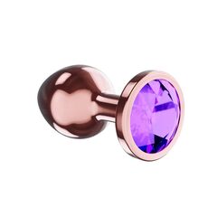 Пробка цвета розового золота с фиолетовым кристаллом Diamond Amethyst Shine S - 7,2 см. - 