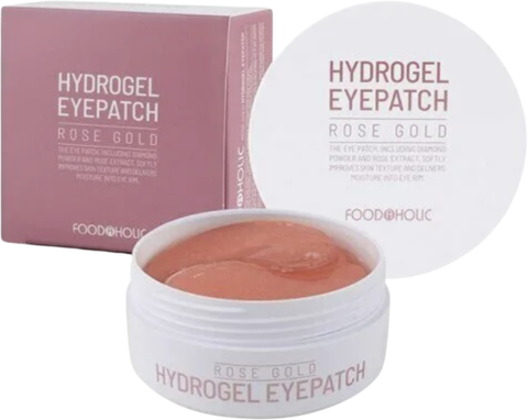 Foodaholic Hydrogel Eye Patch Rose Gold  Патчи для области глаз гидрогелевые с розой и золотом