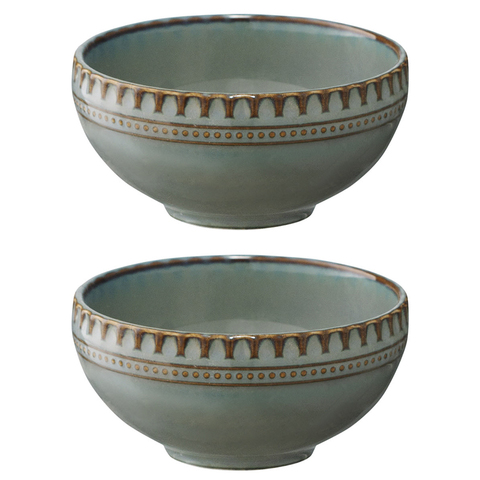 Набор из двух пиал темно-серого цвета из коллекции Kitchen Spirit, 10см