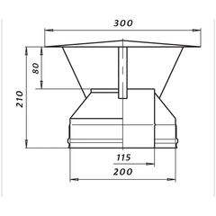 Оголовок d120x200мм (430/0,5мм+нерж) Ferrum в интернет-магазине ЯрТехника