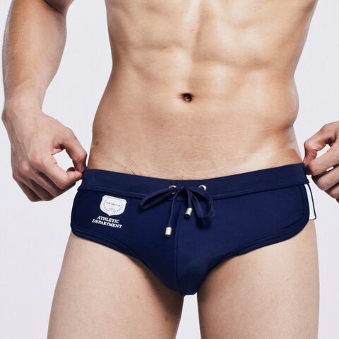 Мужские плавки брифы синие Seobean Blue Athletic Brief Boxer