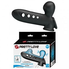 Насадка на пенис с эффектом расширения «Pretty Love Airbag Penis Sleeve Tyronn» черная