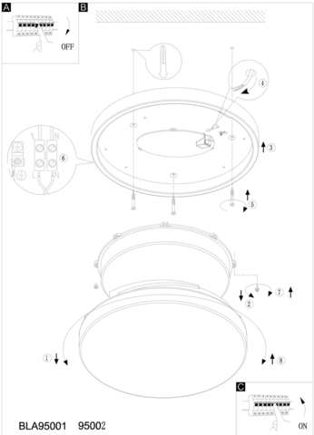 Светильник потолочный влагозащищенный Eglo LED LORA 95002 2