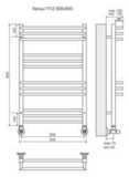 Полотенцесушитель Terminus Кельн П12 500х800