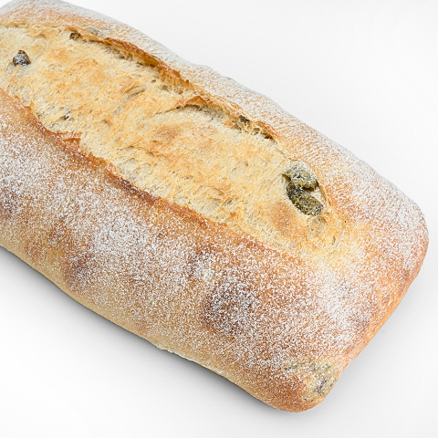 Хлеб Чиабатта с оливками 280 г.(вл.25)