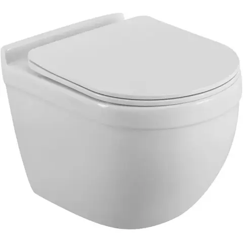 BelBagno BB017CH-TOR/SC SENSO-TOR Унитаз подвесной безободковый  со смывом "Торнадо", с сиденьем дюропласт soft close, BB017CH-TOR/SC