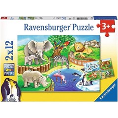Puzzle Animals in the Zoo  2x12 pcs
