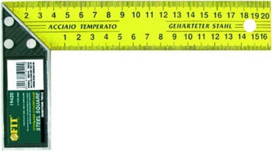 Угольник 250 мм столярный желтый FIТ