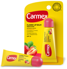 Бальзам для губ с ароматом клубники CARMEX Strawberry SPF 15 10 гр