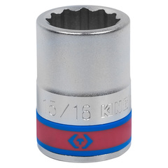 KING TONY (633030S) Головка торцевая стандартная двенадцатигранная 3/4", дюймовая 15/16"
