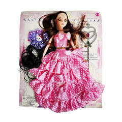 Кукла в платье + заколочка в пак