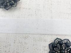 Нитепрошивная кромка клеевая по долевой, ш. 3 см, белый