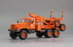 KRAZ-255L1 timber carrier (6x6) 1980 orange 1:43 Nash Avtoprom