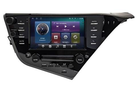 Магнитола для Toyota Camry V70 (2018-2021) Android 11 4/64GB QLED DSP 4G модель TOY-18TS18(авто с Navi)