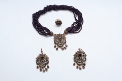 Boyunbağı dəsti \  Комплект колье \  Necklace set bənövşəyi