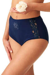 Трусы слипы женские 2 шт. в упаковке KEY LPF 911_Темно-синий + белый