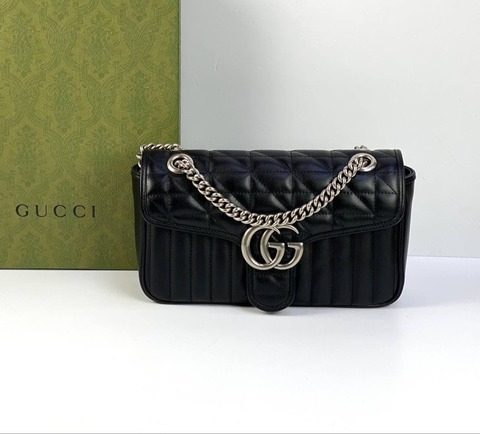 Мини-сумка на плечо Gucci GG Marmont черный