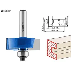 ЗУБР 38.1 x 13 мм, хвостовик 12 мм, фреза фальцевая, Профессионал (28758-38.1)