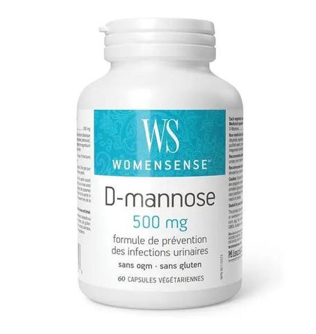 Natural Factors Women Sense D-Mannose, D-манноза, 500 мг, 60 вегетарианских капсул