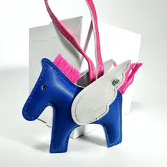 Подвеска для сумки из натуральной кожи Pegasso Blu