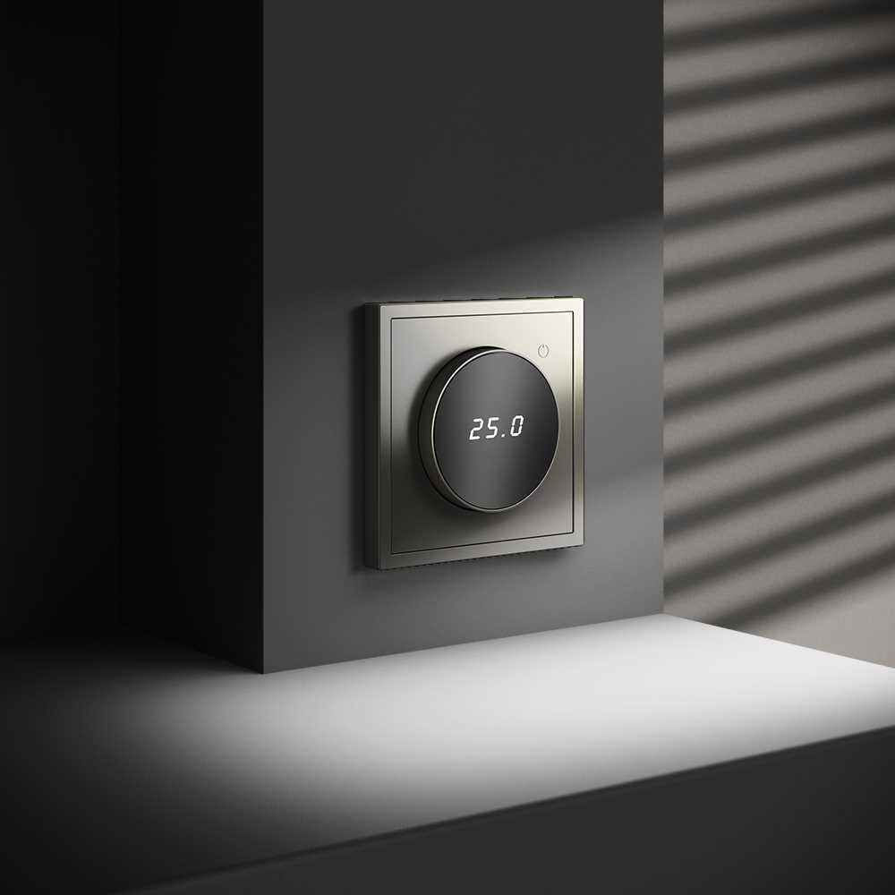 Терморегулятор электронный Voltum S70 с индикацией и датчиком, для теплого пола, (шелк) VLS070104