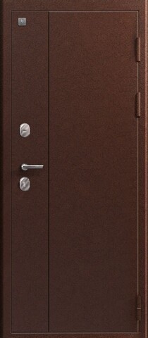 Теплая дверь входная Сезам V-01 (2025), 2 замка, 1 мм металл, (медь антик+медь антик) #2