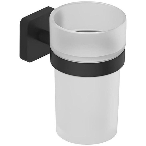 Kludi 2597539 Kludi 25 975 39 VELA S держатель со стаканом черный матовый