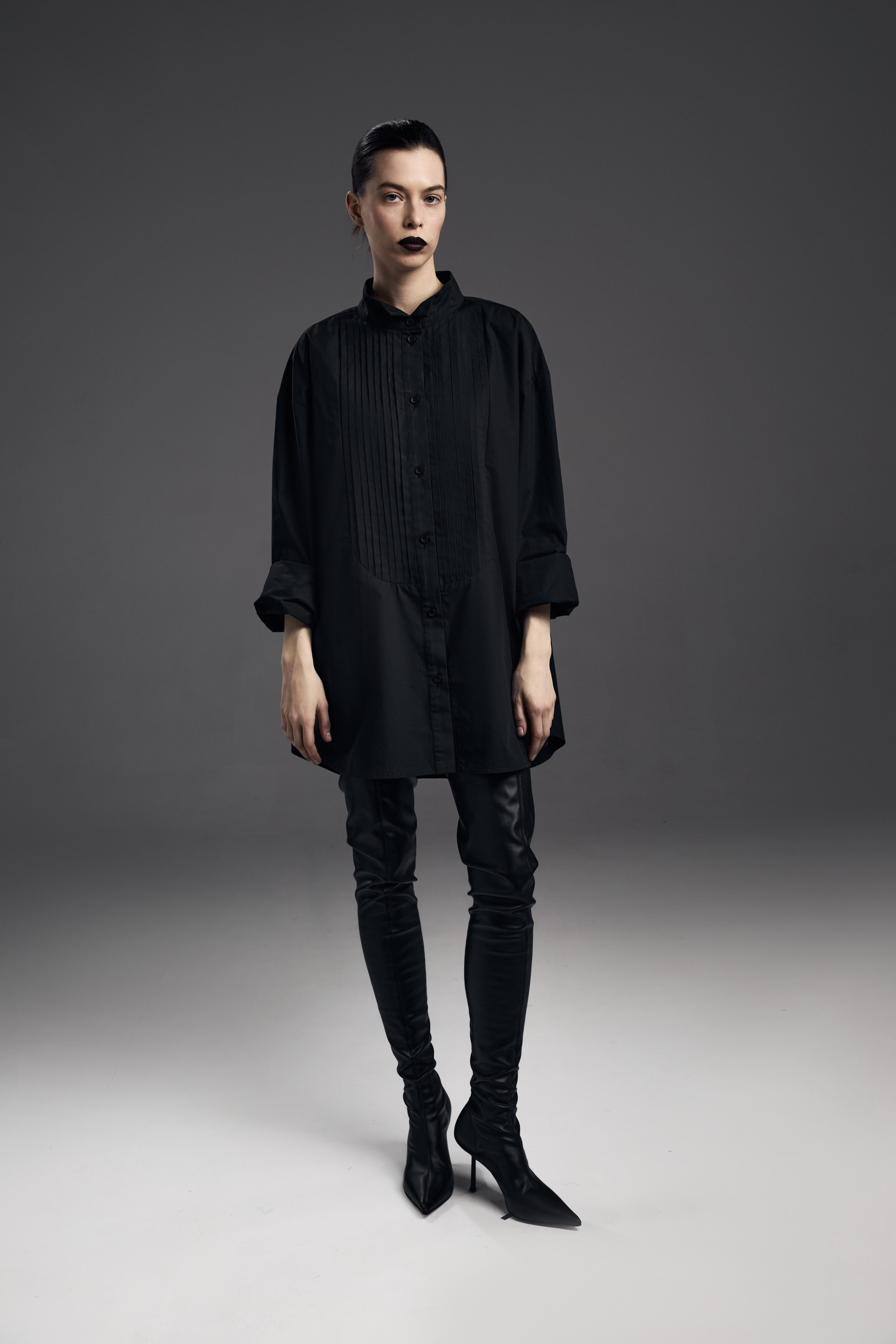 Рубашка-фрак унисекс, черный