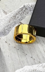 Кольцо широкое Valentino из латуни в позолоте