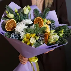 Букет цветов Ледяной цитрус