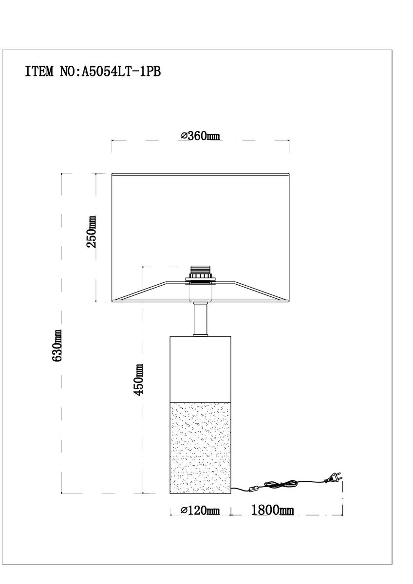 Настольная лампа Arte Lamp Tianyi A5054LT-1PB