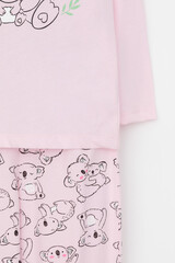пижама  для девочки  К 1606/нежно-розовый,забавные коалы