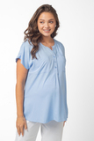 Блузка для беременных 15922 голубой