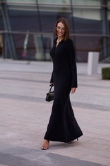 платье макси в черном цвете. На рост от 178 см