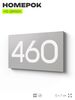 Номер на дверь 460, табличка на дверь для офиса, квартиры, кабинета, аудитории, склада, серая 120х70 мм, Айдентика Технолоджи