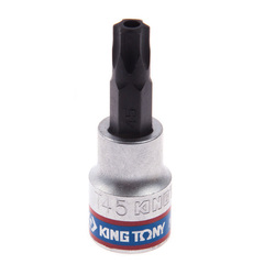 KING TONY (302745) Насадка (бита) торцевая 3/8", L = 50 мм, TORX с отверстием, T45