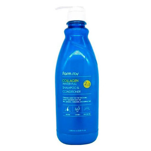 Farmstay Collagen Water Full Moist Shampoo & Conditioner - Шампунь-кондиционер увлажняющий с коллагеном