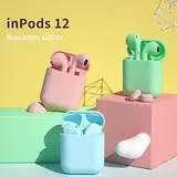 Беспроводные Bluetooth - наушники TWS с зарядным кейсом Macaron inPods 12 (Голубой)