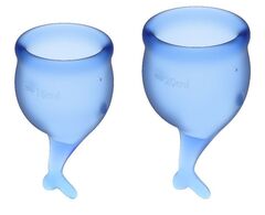 Набор синих менструальных чаш Feel secure Menstrual Cup - 