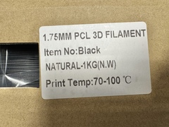 PCL пластик для 3D печати, черный, 1.75 мм, 1 кг