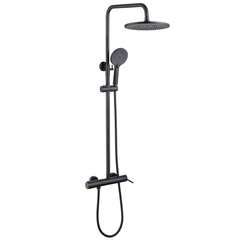 Abber AF8816BL Душевая стойка Abber Emotion AF8816BL с изливом, черный матовый фото
