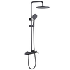 Abber AF8816BL Душевая стойка Abber Emotion AF8816BL с изливом, черный матовый