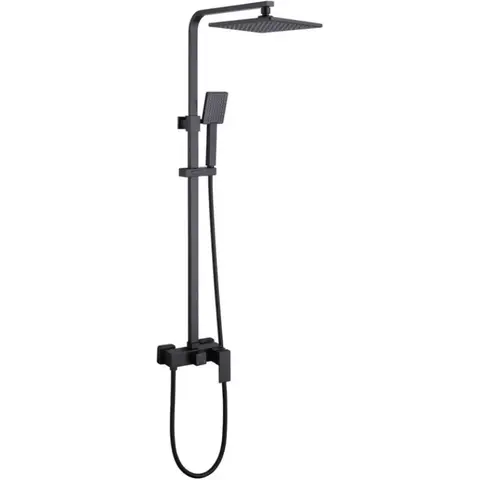Abber Daheim AF8220BL Душевая стойка без излива, черный матовый