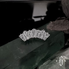 Кластер "Diadem" - Белое золото - White CZ