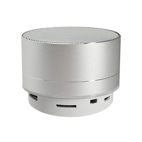 Портативная колонка Luazon LAB-05, 3 Вт, 520 мАч, Bluetooth, USB, microSD, microUSB, серебристый