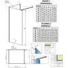 Radaway 389604-01-01 Фронтальная стенка Modo New Walk-In IV 100*200 прозрачное 8 мм хром
