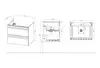 Aquatek AQ77060-LG AQ77060-LG Комплект мебели: Тумба 60см ВЕГА с раковиной AQ0460-00, 2 ящика, цвет серый туман