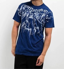 Футболка Affliction CROWS BLUE