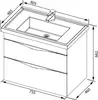 Aquanet 213084 Тумба с раковиной Aquanet Эвора 80 дуб антик (213084)