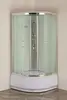 Aquanet SC-900Q SC-900Q Кабина 900х900мм,1/4 круга, хром, мат/бел, 4мм, купол, верх.душ, выс.поддон.Набор (243328)